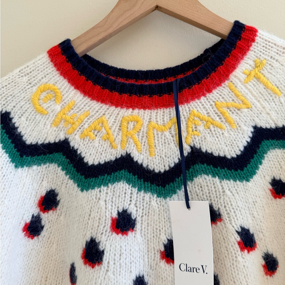 Clare V Fair Isle Sweater NWT original $365 - Picture 4 of 7